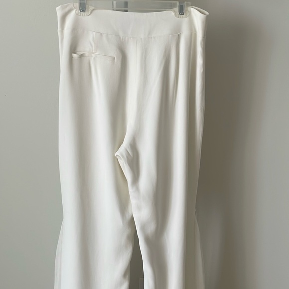 Jonathan Simkhai white flare pleated pants trousers, size US 2 - Picture 3 of 13